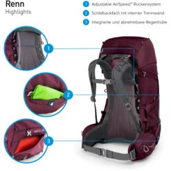 Osprey Women's Renn 65 Backpack -Osprey iview 5033007 002 pic11